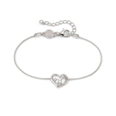 Nomination DREAMS BEATS Armband aus 925er Silber, dazu mit Cubic Zirkonia verziertes Herz (004_Herz)